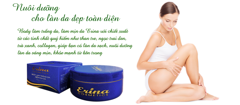 Kem Body Làm Trắng Da Mền Mịn Da Erina1